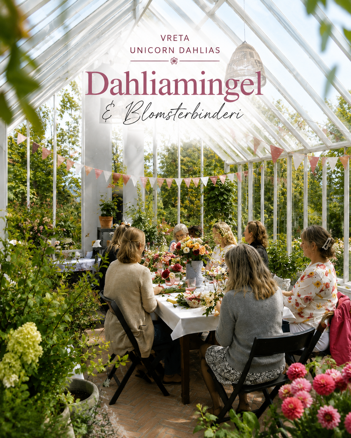 2026-08-22 Event Dahliamingel & Blomsterbinderi hos Vreta Unicorn Dahlias
